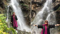 لیلا بازیگر زن جمعه زیر آبشار در بندسر + فیلم و عکس