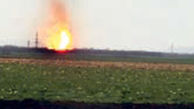 انفجار خط لوله گاز / همه وحشت زده شدند + تصویر