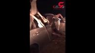 صحنه‌ای عجیب از تصادف یک خودرو با شتر +تصویر