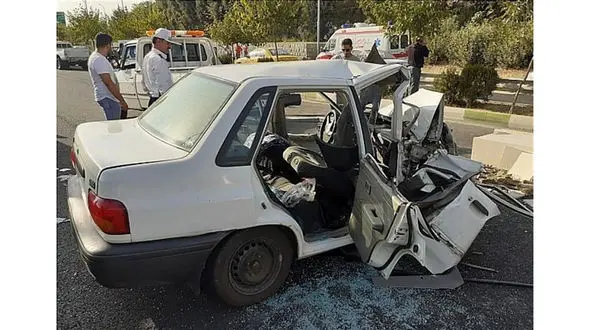 سرنوشت وحشتناک 2 زن و 5 مرد در پرایدی که نصف شد / نکا