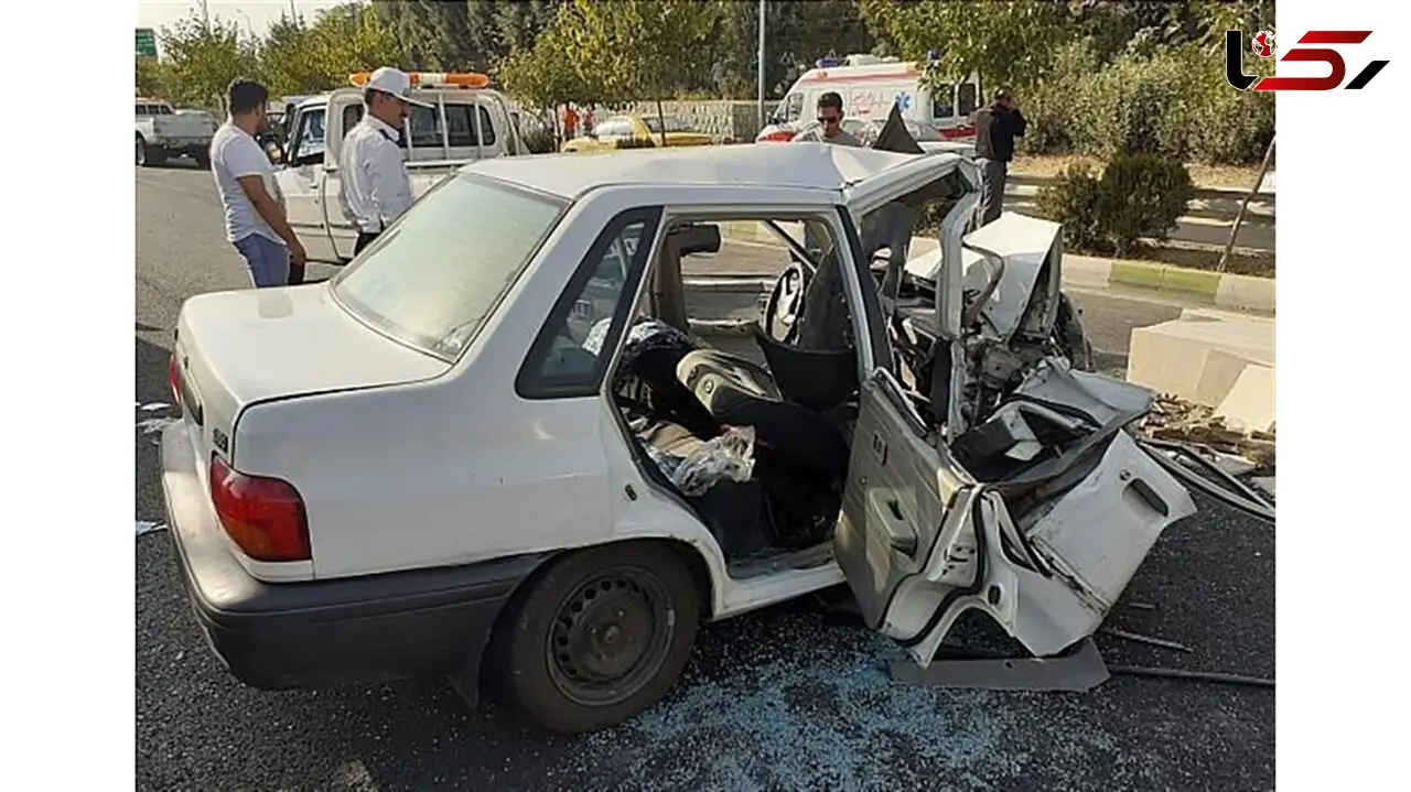 سرنوشت وحشتناک 2 زن و 5 مرد در پرایدی که نصف شد / نکا