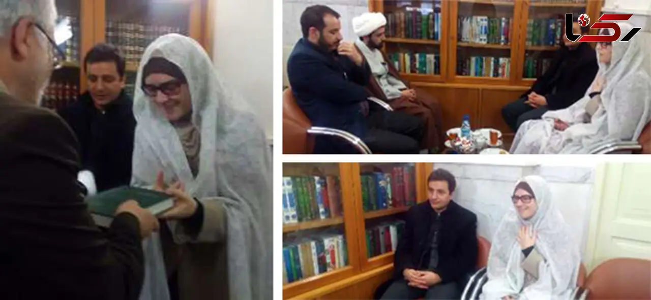 عروس ایتالیایی جوان ایرانی در حرم امام رضا (ع) مسلمان شد+عکس