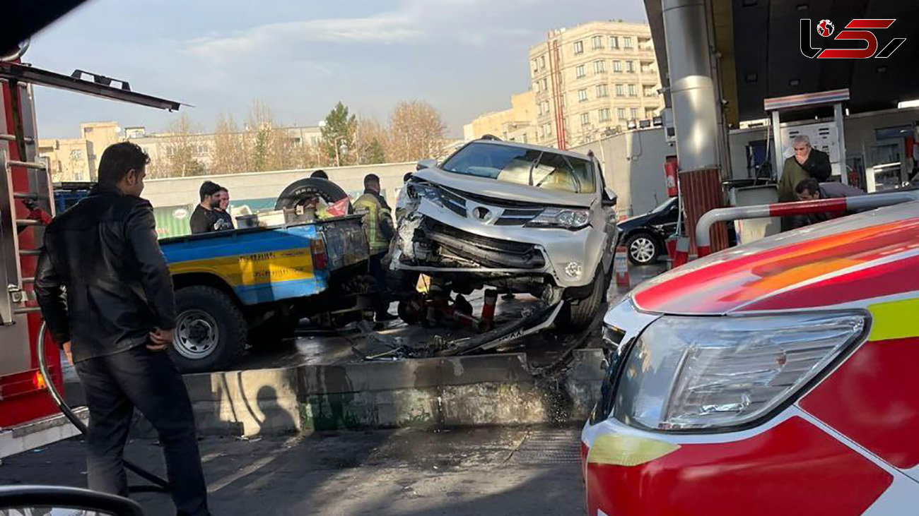 حادثه عجیب برای راننده تویوتا در خیابان ستارخان / ماموران آتش نشانی به محل اعزام شدند