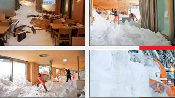 هتل معروف زیر بهمن دفن شد / مرگ ده ها تن+ عکس