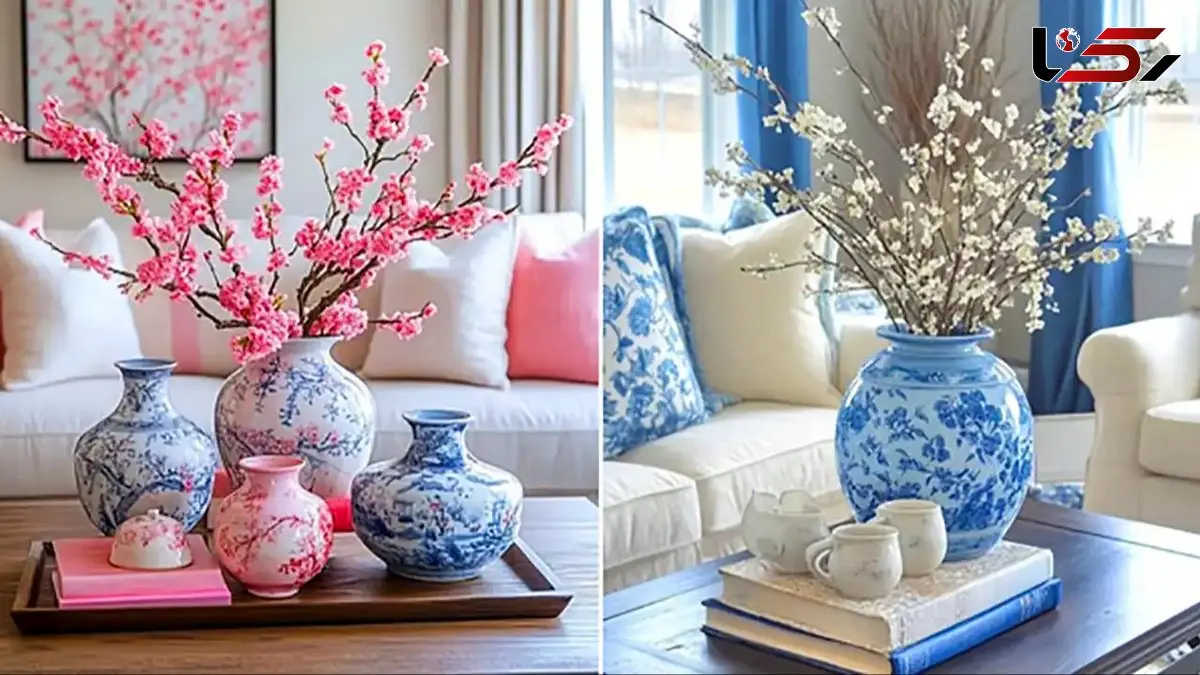 زیبایی منزل با 15 طرح از گلدان دکوری و گل‌ های طبیعی