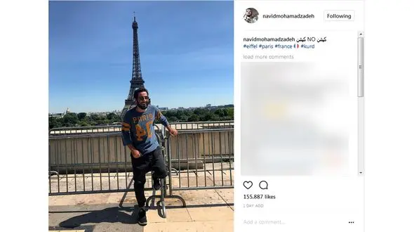 گشت و گذار بازیگر معروف در پاریس + عکس