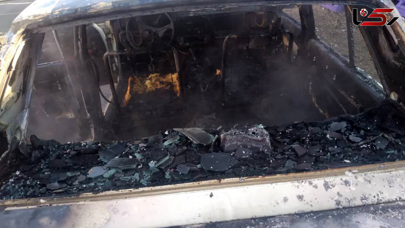 پیکان در سنقر به آتش کشیده شد + عکس