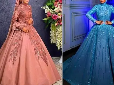 مدل‌ های جذاب پیراهن عروس رنگی برای عروسی‌ های لاکچری