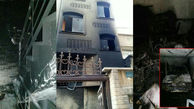 آتش سوزی ساختمان مسکونی در خیابان کارون+ عکس