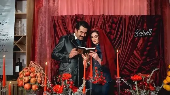 فیلم / لحظات خوش در اولین یلدای مریم مومن و سهیل قاصدی با تجملاتی هوش پران