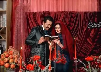 فیلم / لحظات خوش در اولین یلدای مریم مومن و سهیل قاصدی با تجملاتی هوش پران