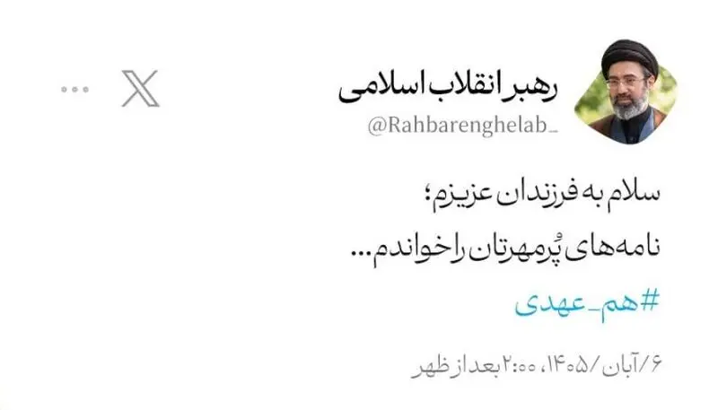 نامه‌های پر مهرتان را خواندم