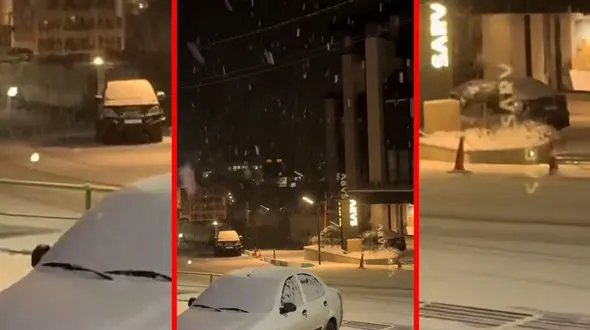 فیلم بارش برف در شمشک تهران