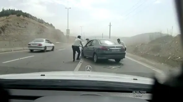 فیلم هیجان انگیز از تعقیب و گریز پلیس و دزد جسور در جاده جاجرود + جزییات پرونده