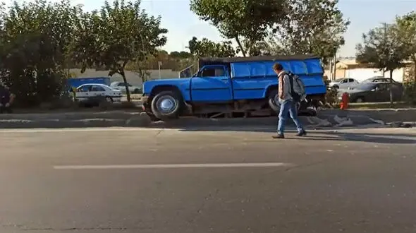 اولین فیلم از تصادف هولناک نیسان با پراید در جاده مخصوص کرج / ببینید
