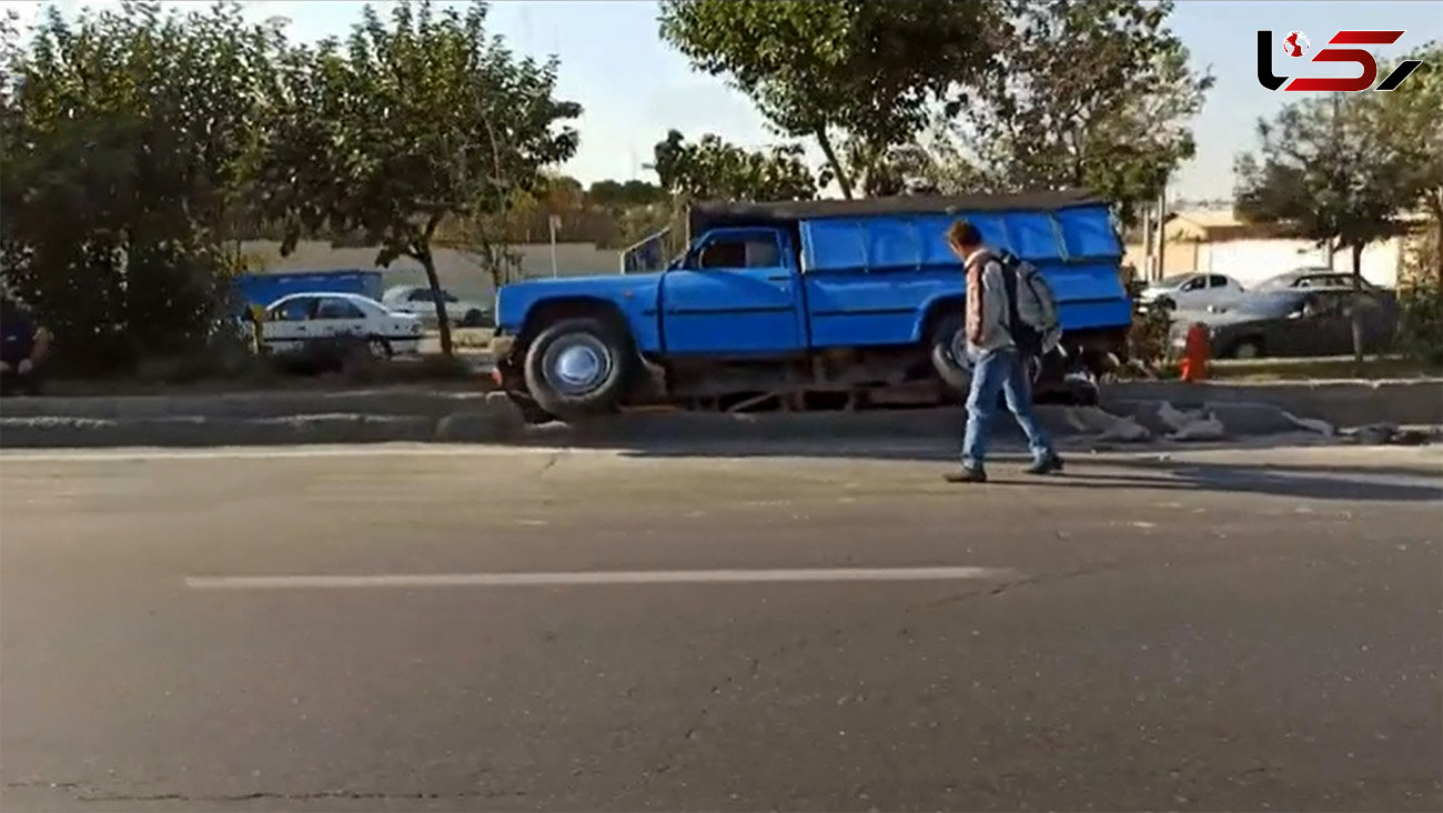 اولین فیلم از تصادف هولناک نیسان با پراید در جاده مخصوص کرج / ببینید