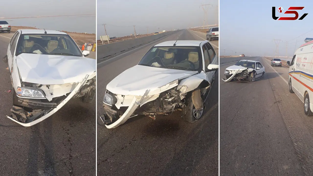 مصدومیت 3 نفر بر اثر تصادف شدید پرشیا
