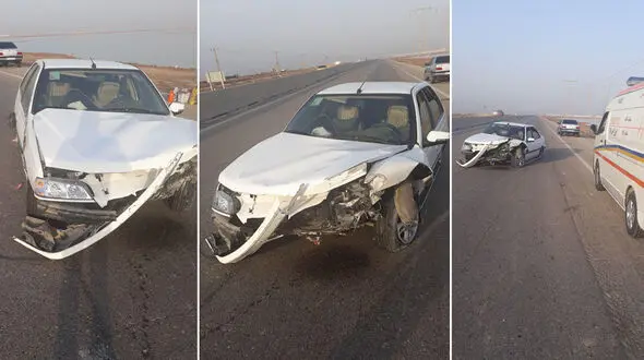 مصدومیت 3 نفر بر اثر تصادف شدید پرشیا