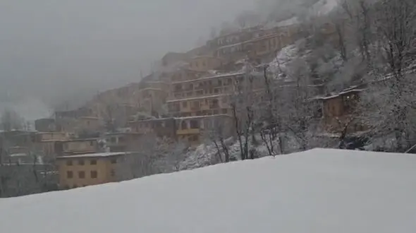 فیلم بارش زیبای برف در ماسوله گیلان