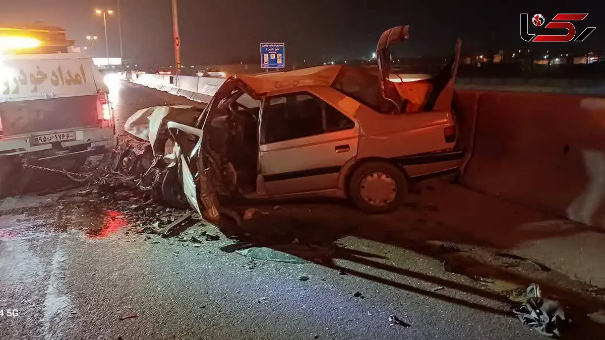 تصادف زنجیره‌ای 5 خودرو در اتوبان تهران–قم نیمه‌شب 9 آذر / 11نفر مصدوم شدند