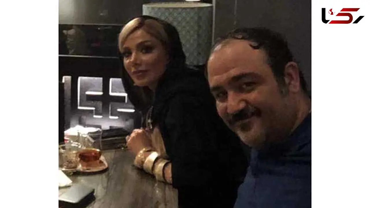 مهران غفوریان و همسر پا به ماهش در یک کافی شاپ! + عکس