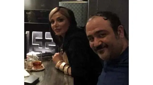 مهران غفوریان و همسر پا به ماهش در یک کافی شاپ! + عکس