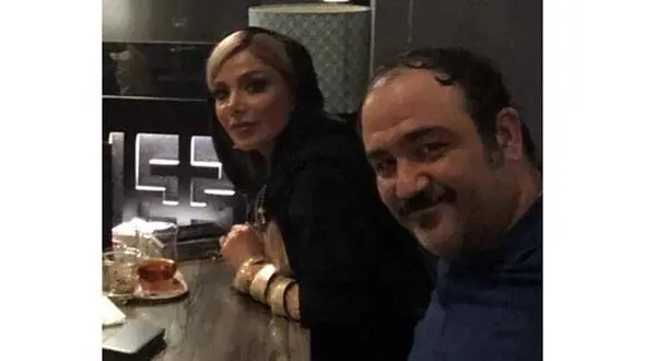 مهران غفوریان و همسر پا به ماهش در یک کافی شاپ! + عکس