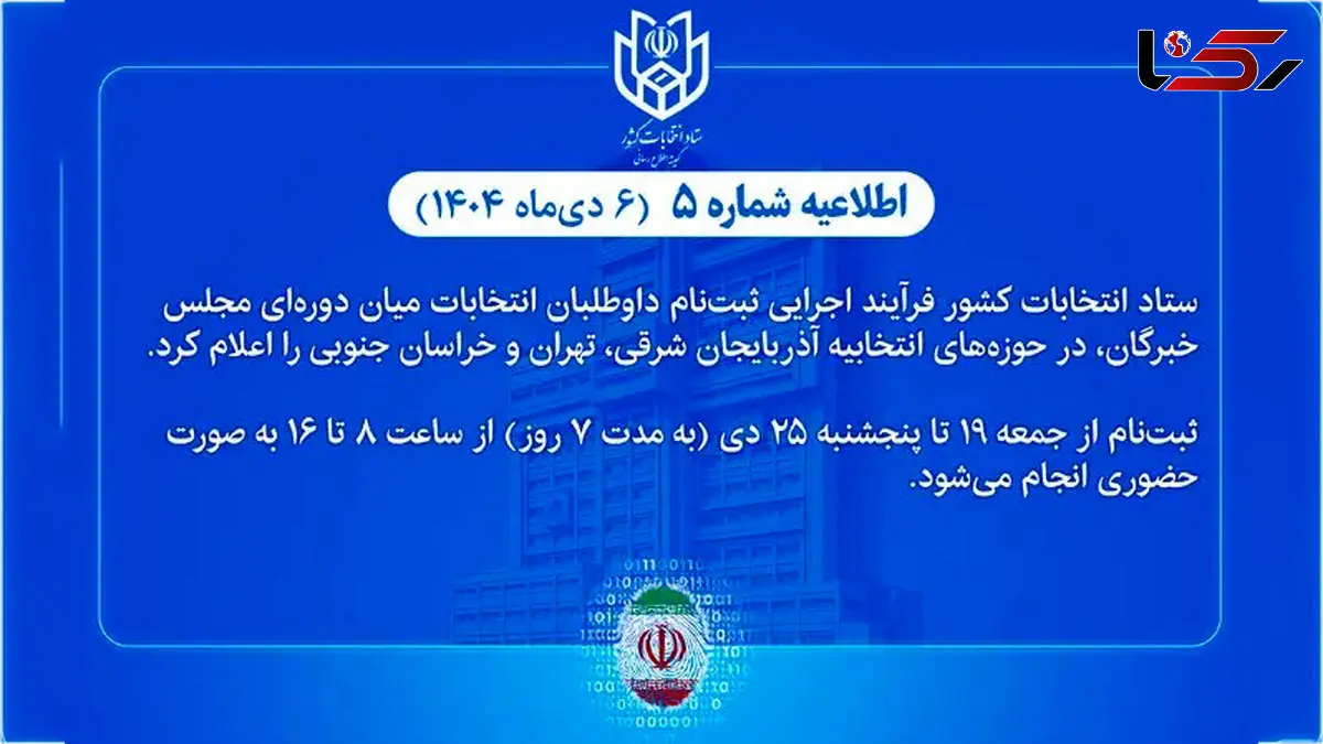 فرآیند اجرایی ثبت‌نام داوطلبان انتخابات میان‌دوره‌ای مجلس خبرگان اعلام شد