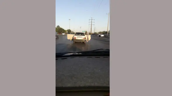 به این پراید نزدیک نشوید / خطر مرگ ! + عکس