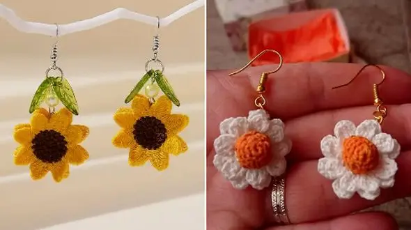 مدل‌ های جدید گوشواره بافتنی دست‌ ساز؛ انتخابی ترند و شیک برای خانم‌ ها