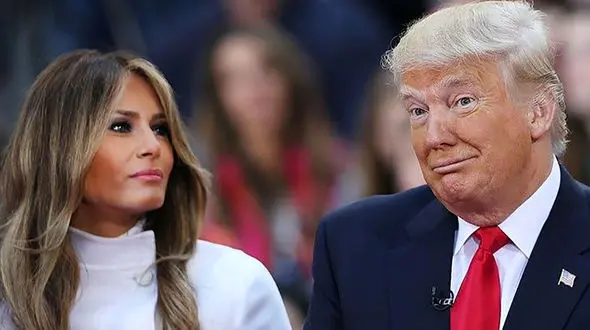  عکس عجیب انتخابات / وقتی ترامپ مطمئن نیست ملانیا به او رای می دهد