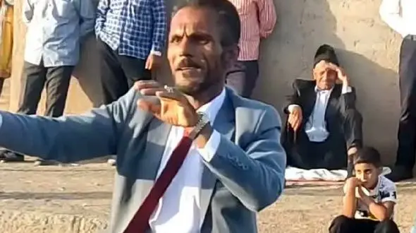  فیلم آواز شاد داماد سن بالا ! / با آهنگ وای وای دلم چه رقصی میکند آقا داماد !