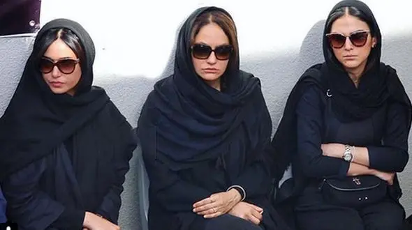 سه زن معروف سینما در مراسم ناصر ملک مطیعی مشکی پوش شدند