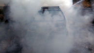 آتش سوزی مرگبار ال نود در جاده آبادان / راننده زنده زنده سوخت