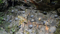 سنگ های تخم مرغی در دامنه یک صخره + تصاویر