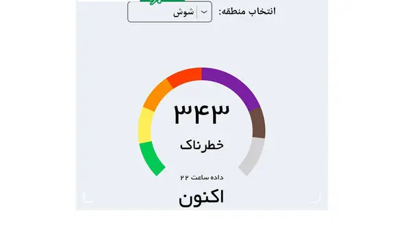 کیفیت هوای شوشِ خوزستان خطرناک شد!