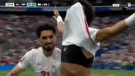فیلم لحظه گل اول ایران به مصر در جام جخانی / رامین رضاییان با یک گل تماشایی بازی را به تساوی کشاند