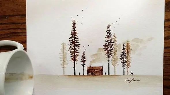 طراحی‌های زیبا و شگفت انگیز با قهوه! +تصاویر دیدنی 