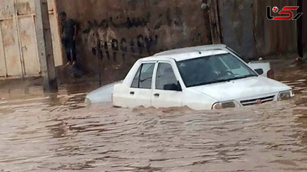 غرق شدن راننده یک پراید در مقابل چشمان بهبهانی ها + فیلم