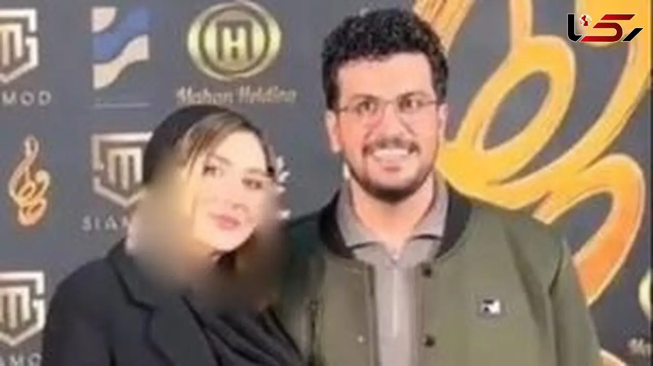 فیلم / اولین رونمایی امیرحسین قیاسی از همسرش در جشن حافظ 