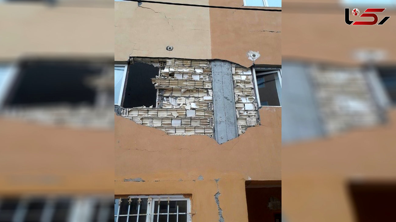 باز هم ساختمان های  مسکن مهر در یک زلزله کوچک «ترک» برداشتند + تصویر