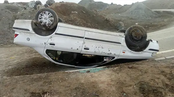 واژگونی سمند در تربت جام ۴ مصدوم به جا گذاشت+ عکس