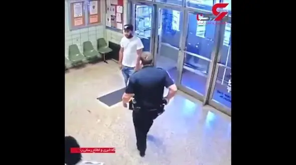 چاقوکشی در اداره پلیس / به من شلیک کنید! + فیلم
