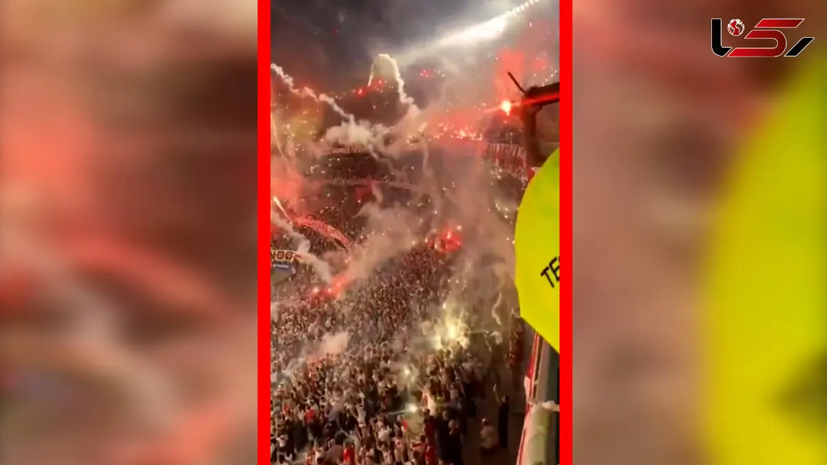 فیلم صحنه‌های خیره کننده طوفان رنگ در استادیوم آرژانتین