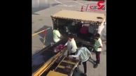 رفتار نامناسب کارمندان فرودگاه در هنگ کنگ با بار مسافران+ فیلم