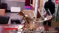 صحنه سرقت لوسترهای جلوی ساختمان های شمال تهران+ فیلم