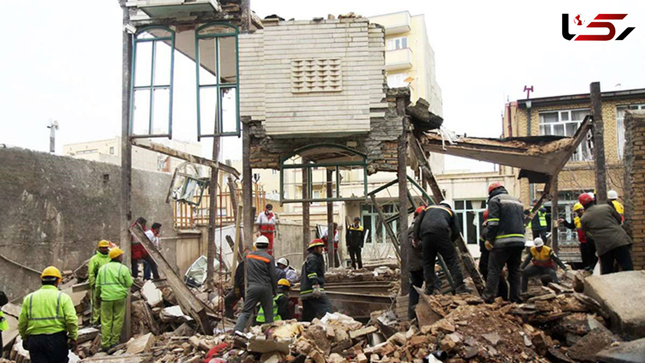 تخریب کامل خانه 3 طبقه در باکدشت به خاطر انفجار مهیب+ عکس