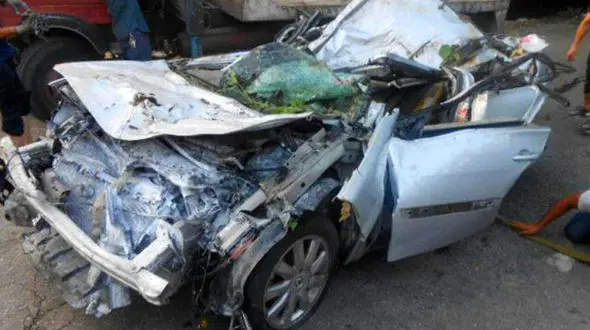 واژگونی مرگبار خودروی مگان در رودسر + عکس