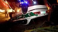 عکس از حادثه ای عجیب برای ماشین پلیس در رودبار جنوب