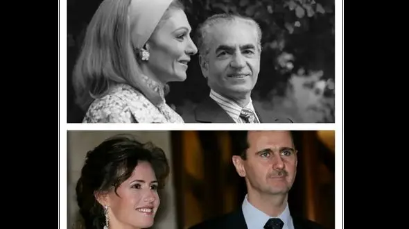 مقایسه زن بشار اسد با فرح پهلوی بحث برانگیز شد ! / سرنوشت 2 زن در 2 سقوط !